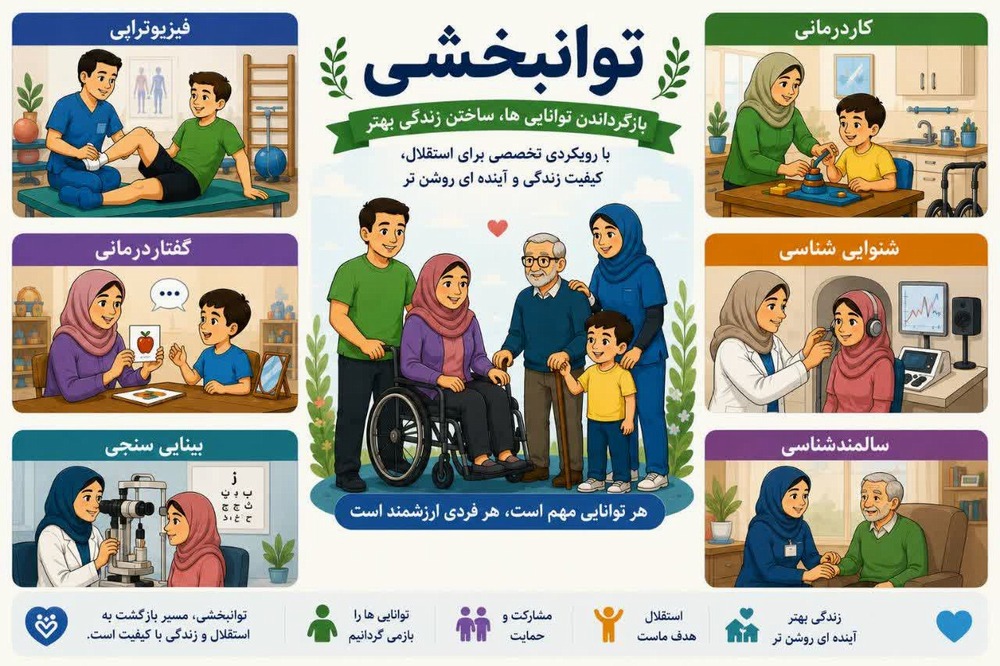 ارائه خدمات رایگان توانبخشی به مناسبت هفته سلامت در دانشکده توانبخشی